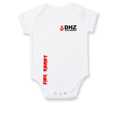 Dojčenské body DHZ Firesport (vlastný nápis)