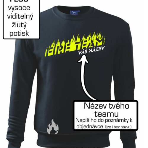 Fire team oheň (vlastný nápis) - pánska mikina Essential