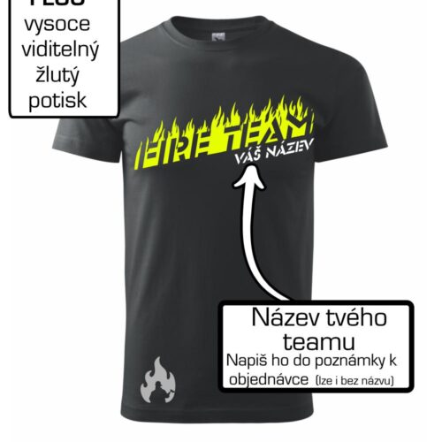 Fire team (vlastný nápis) - klasické pánske tričko