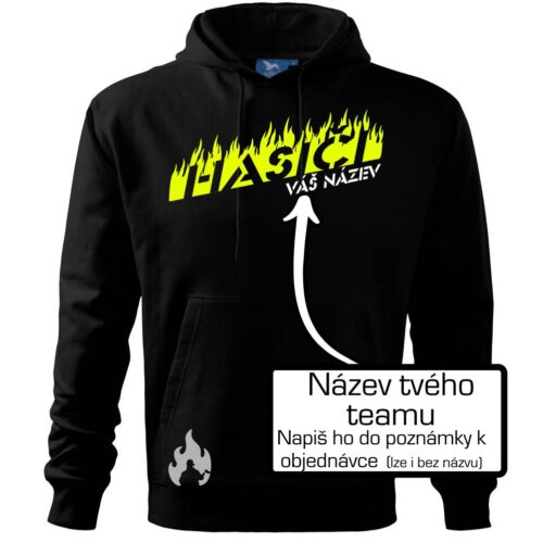 Hasiči oheň (vlastný nápis) - Pánska mikina s kapucňou Cape