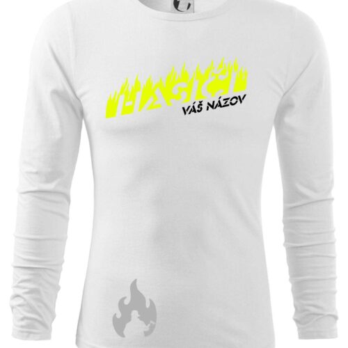 Hasiči oheň (vlastný nápis) - Pánske tričko s dlhým rukávom FIT-T LONG SLEEVE