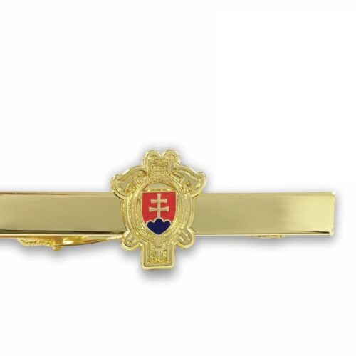 Pánska zlatá kravatová spona s odznakom DPO