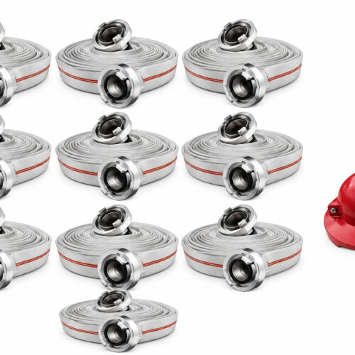 Sada zásahových hadíc B75 GH Titan 3F white spojky klasik - 20m + ZADARMO sací kôš šikmý B75